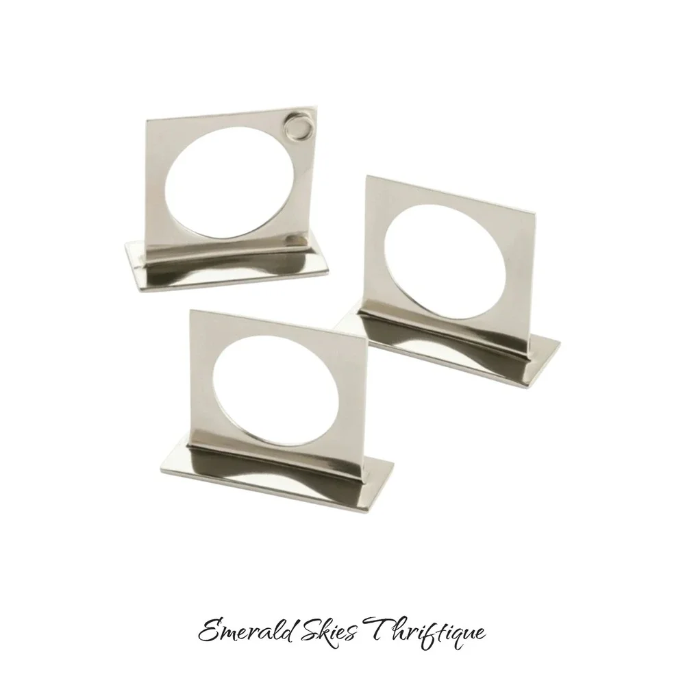 Pampered chef square napkin rings #2189 (3 packages)2 per package. New free ship